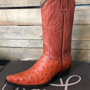 Rancho Boots Ostrich Print Cowboy Boot 